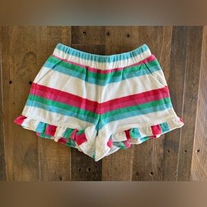 Mini Boden - Frill Hem Towelling Short - Multistripe, 5y